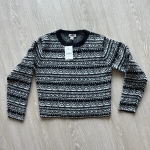 Crewcuts J Crew Girls Fair Isle Cropped Sweater In Supersoft Yarn Small 6-7 Year